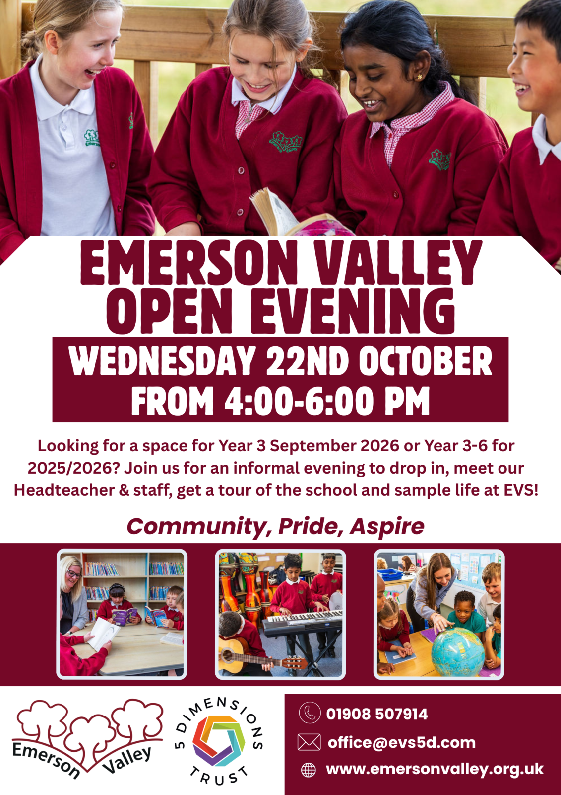 Poster advertising open mornings