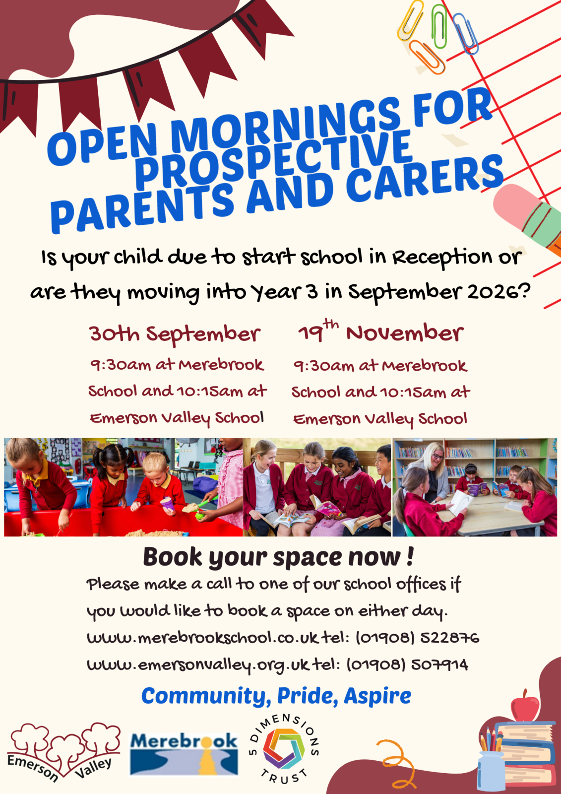 Poster advertising open mornings