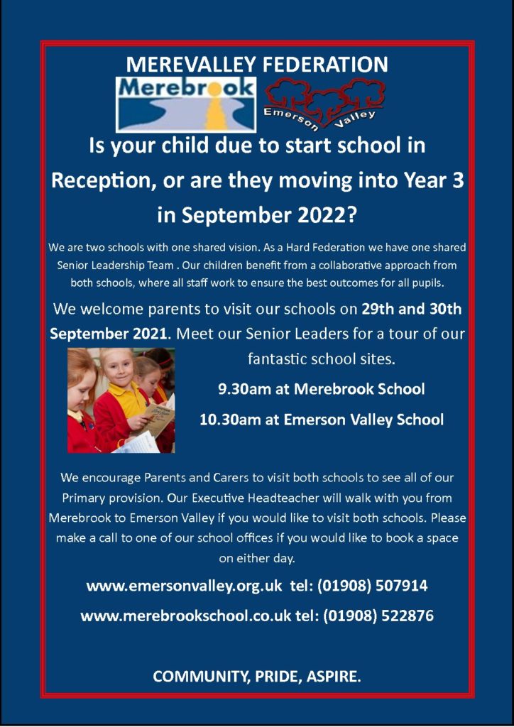 Valley Mover Schedule 2022 Inform 10.9.21 -New Starters September 2022 Poster - Emerson Valley School